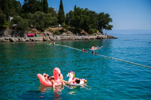 ruf Gäste in der Bucht von Opatija