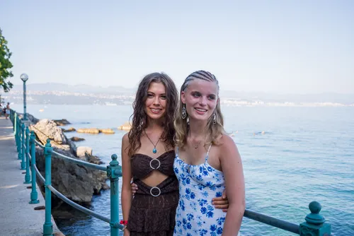 ruf Gäste an der Promenade von Opatija