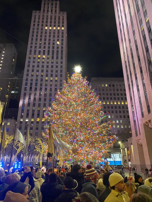 Geschmückter Tannenbaum am Rockefeller Center