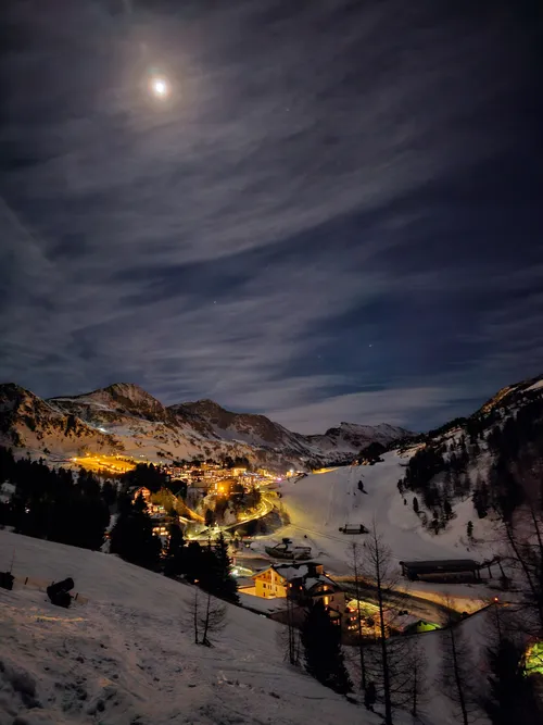 Obertauern bei Nacht