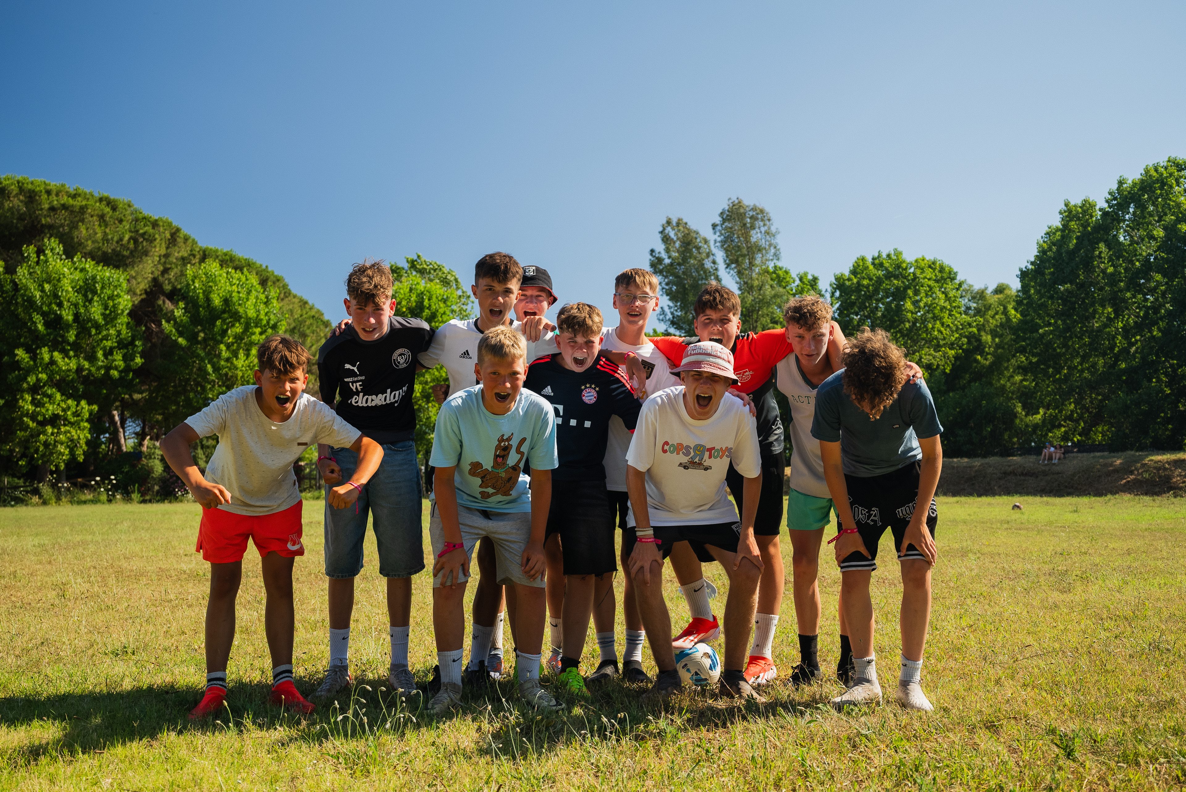 Gruppe auf Kinderreise