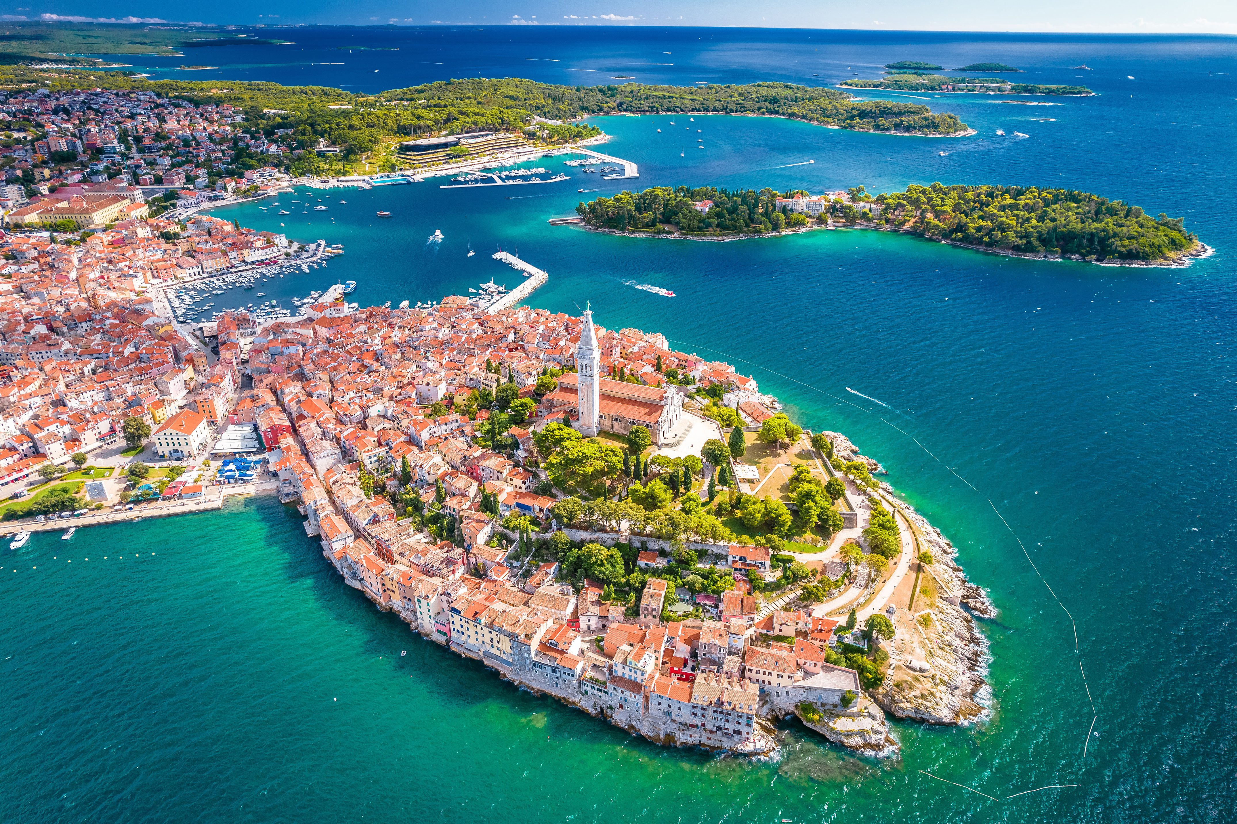 Rovinj aus Vogelperspektive