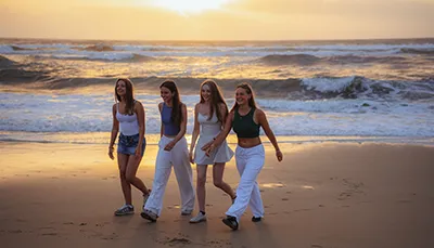 Gäste am Strand in Moliets