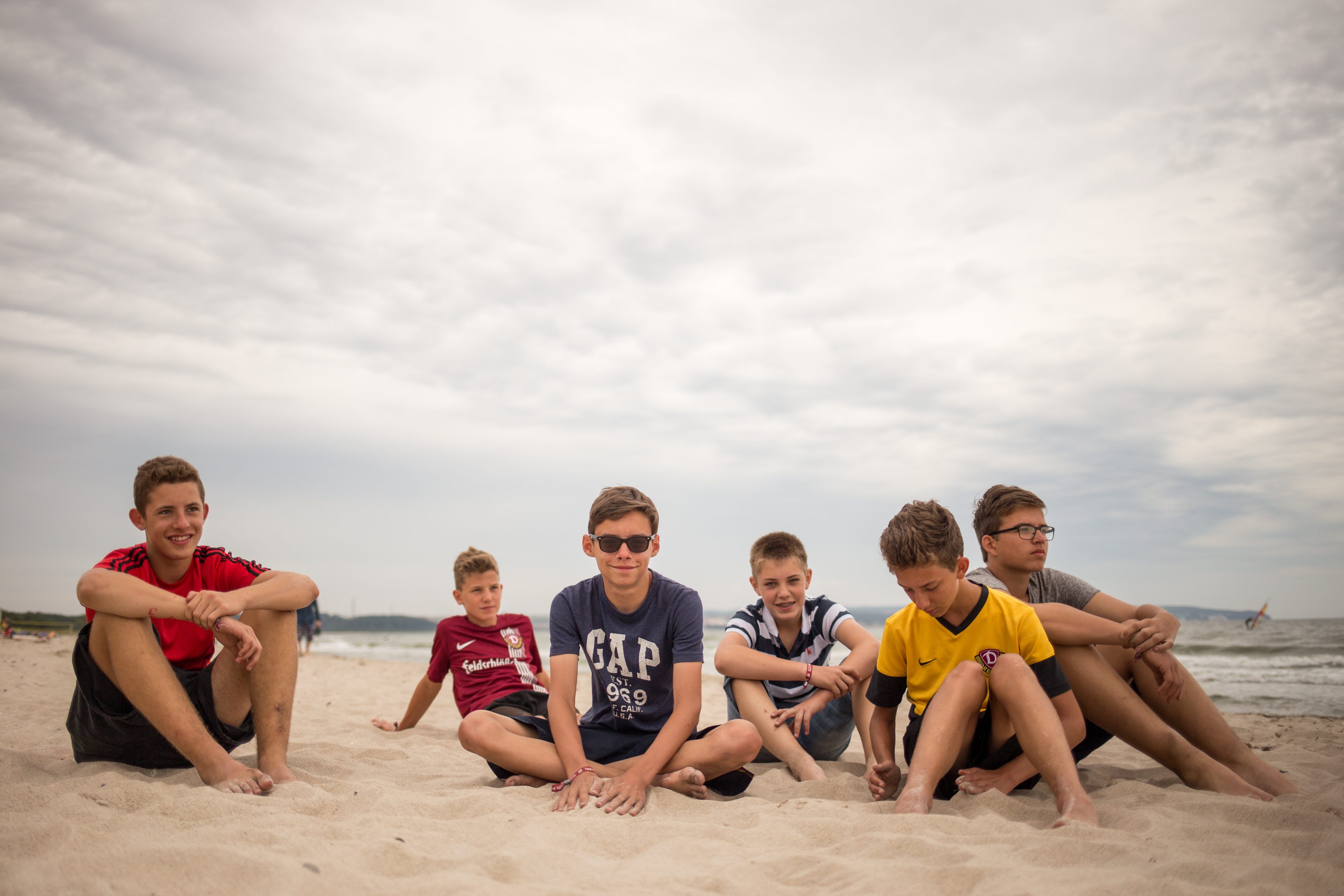 Reisegäste am Strand