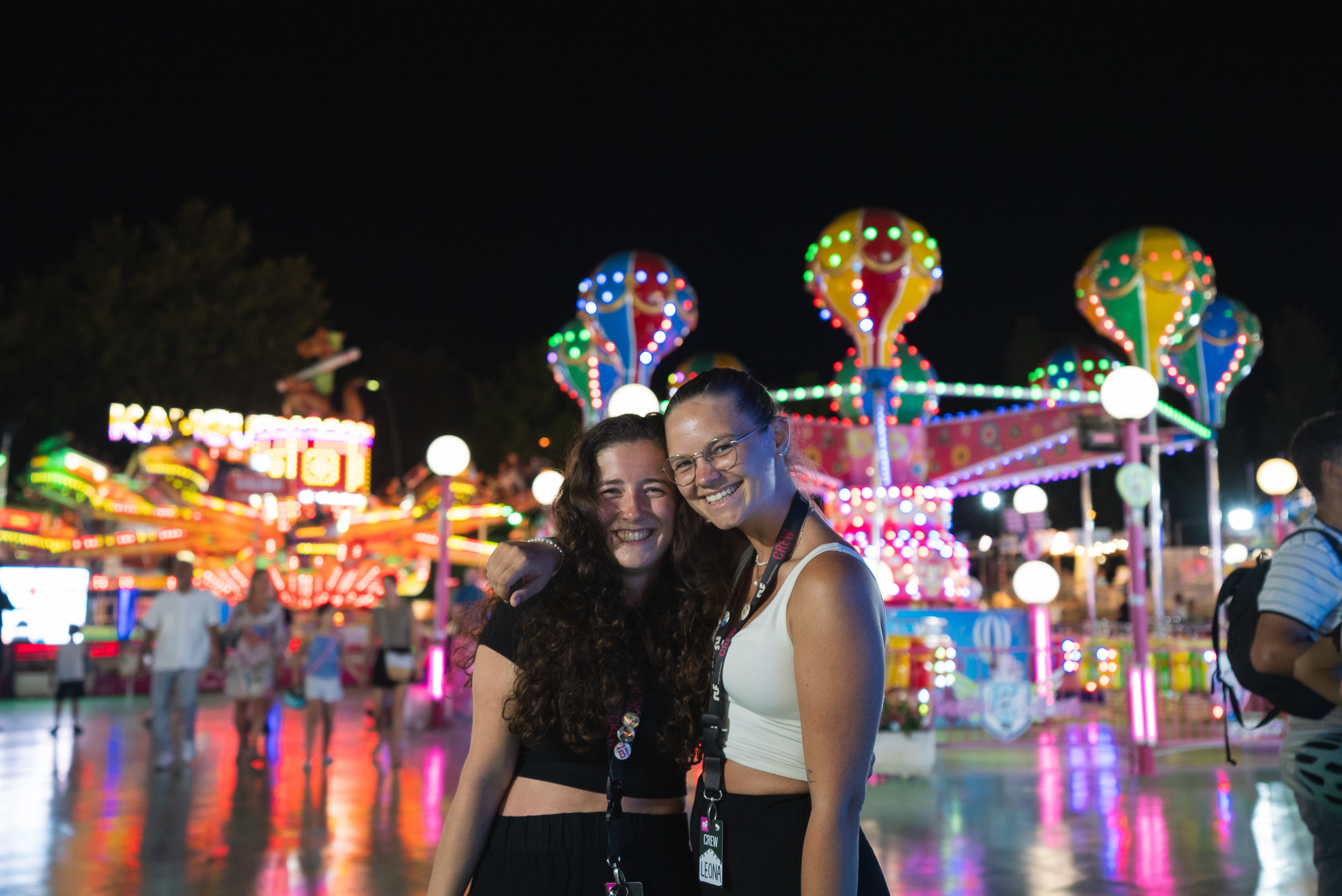 Teamer auf einer Kirmes