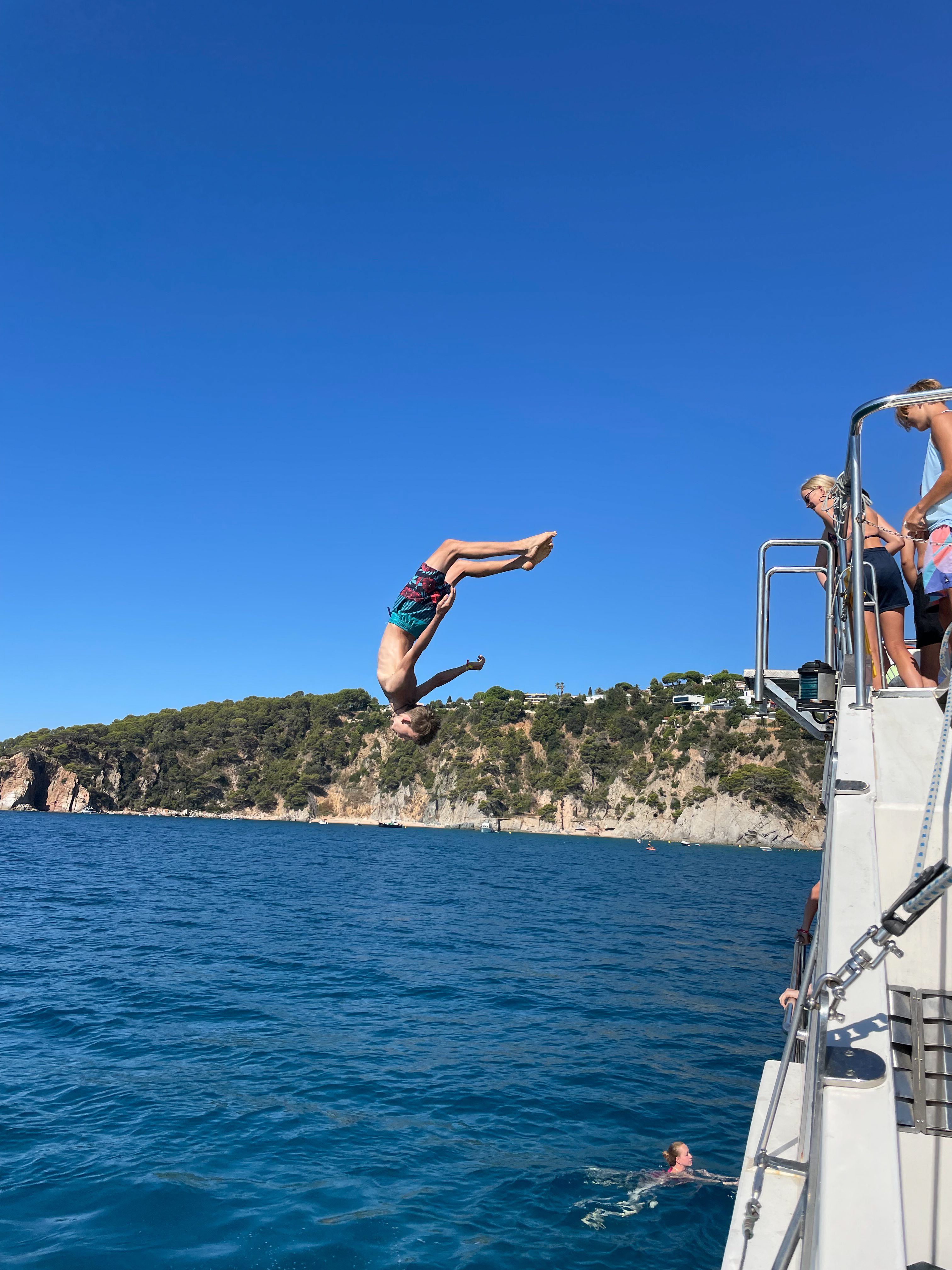 Badestopp auf dem Catamaran