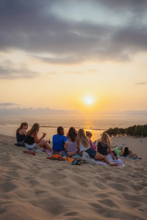 Sonnenuntergang über der Düne