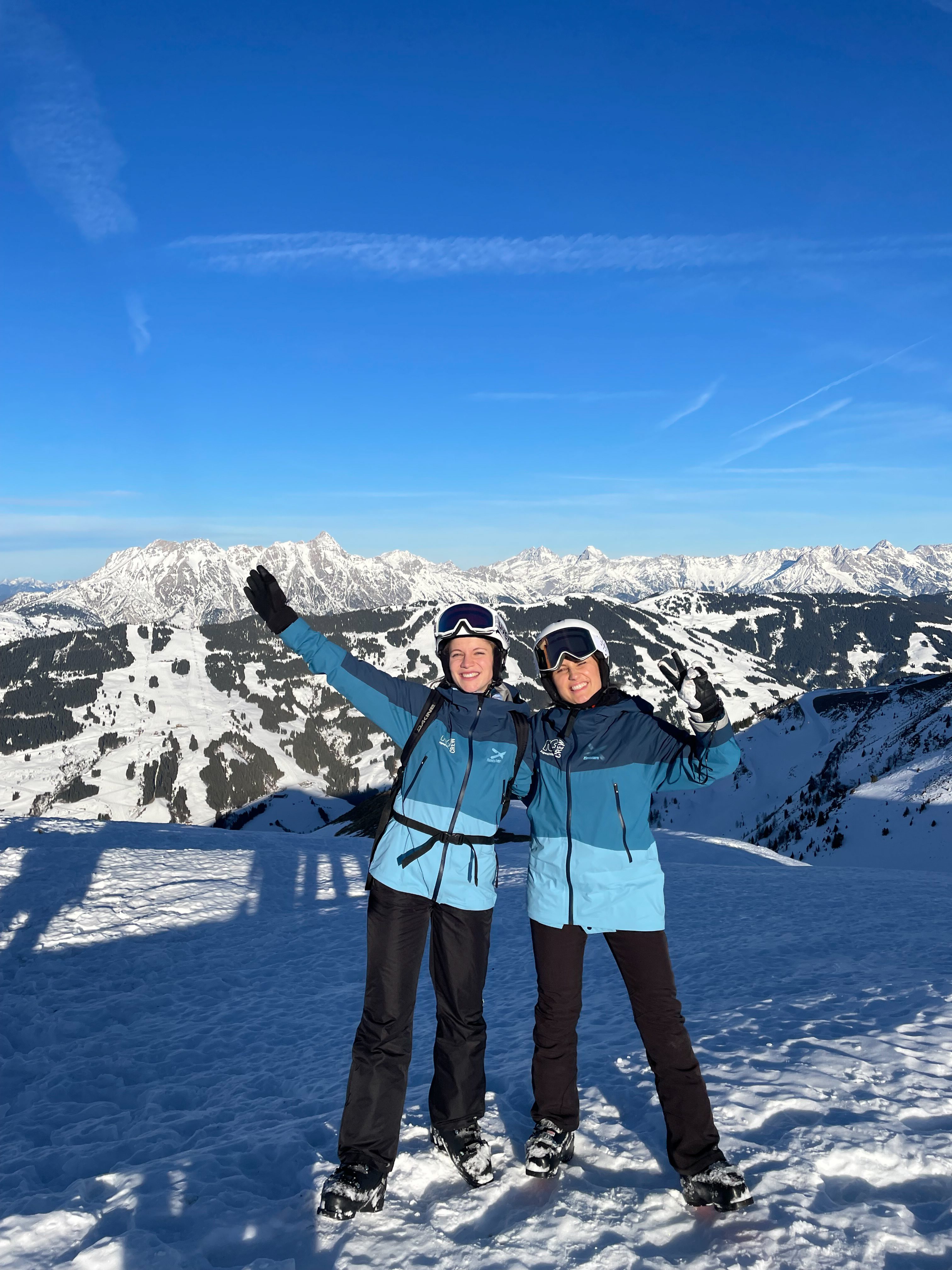 Snowguides auf einem Berg