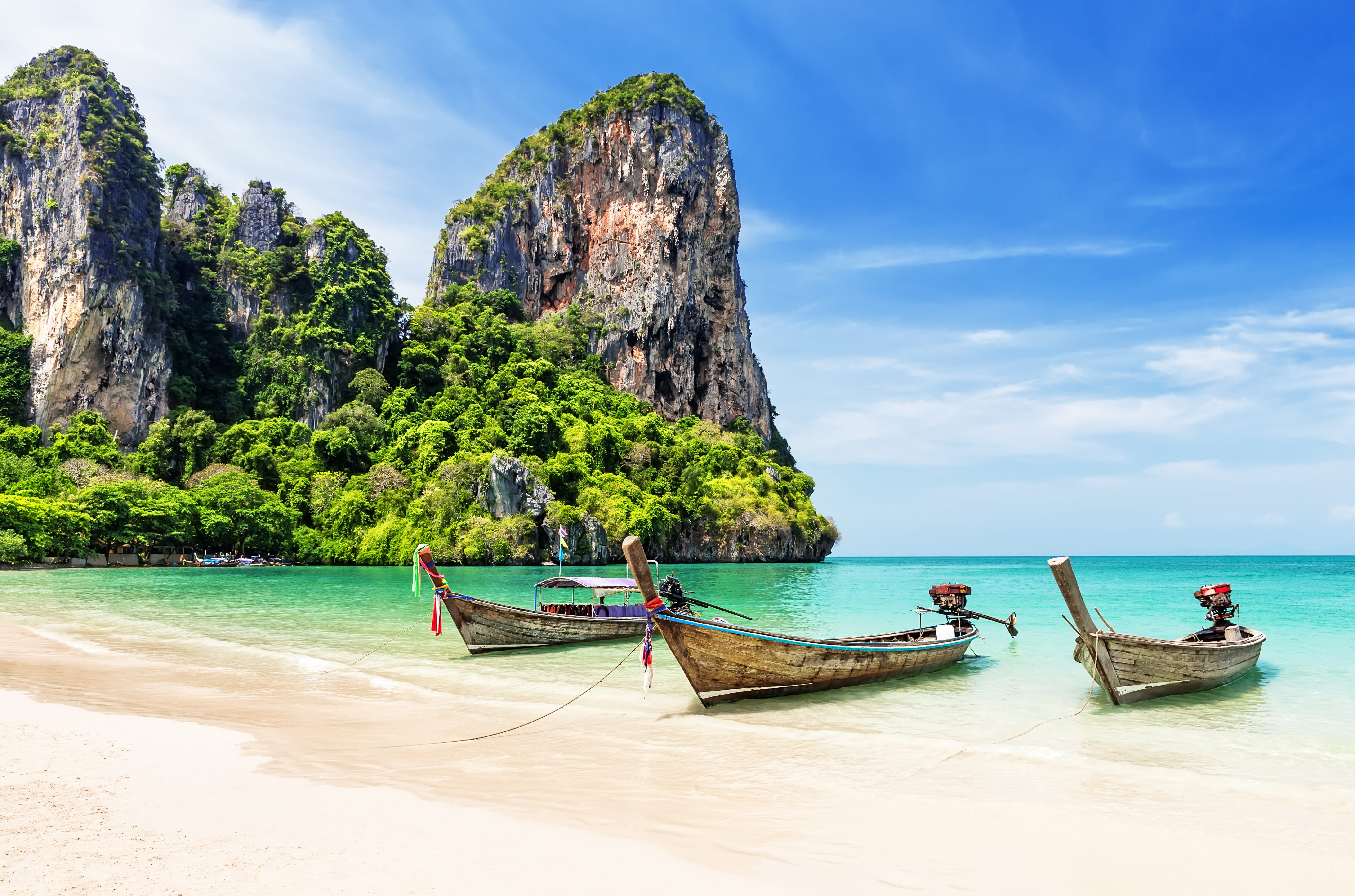 Thailand Strand mit Booten