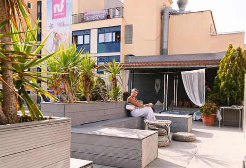 Dachterrasse auf dem Partyclub Caribe