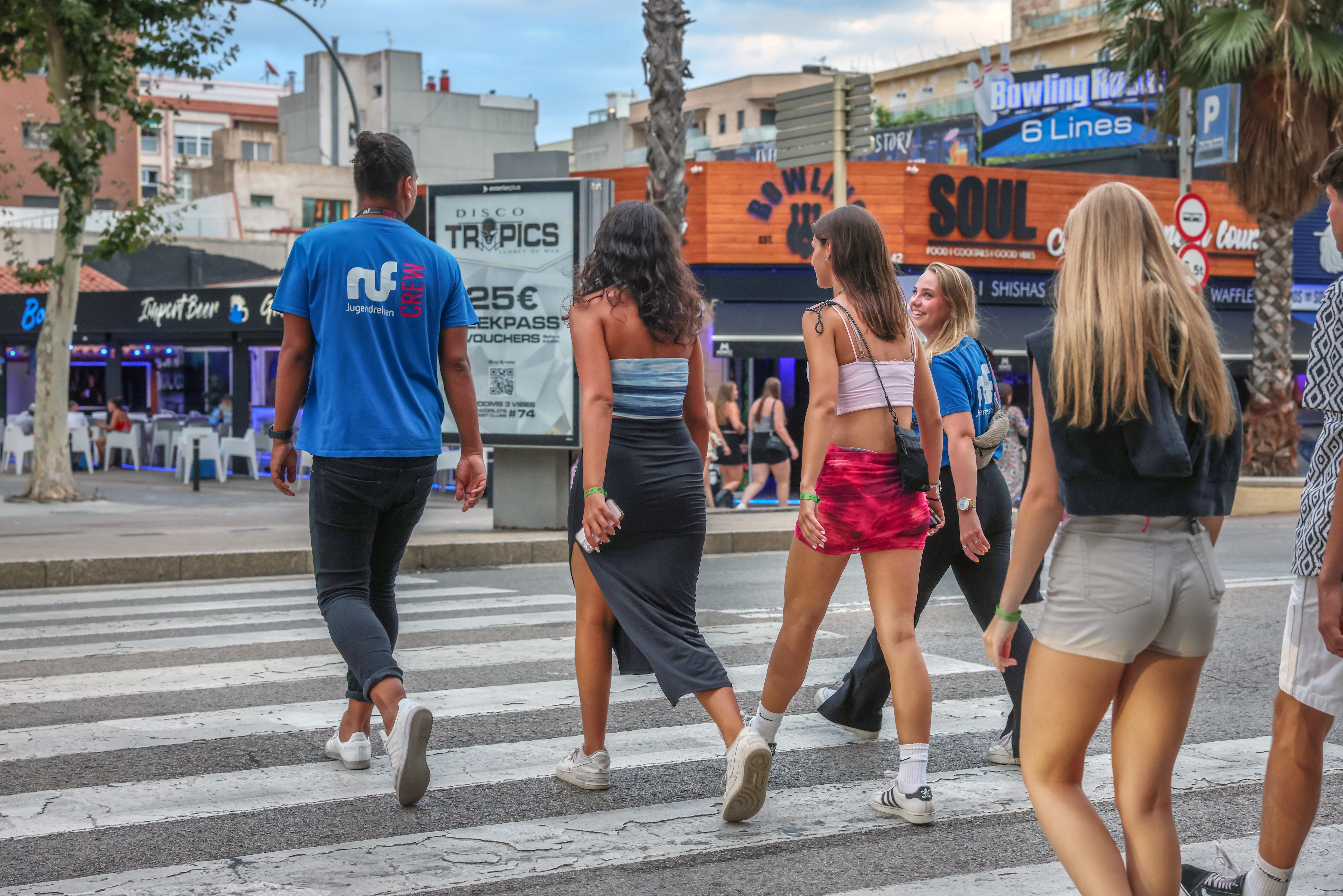 Gäste & Teamer in Lloret de Mar am Tag