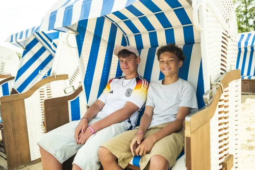 Gäste im Strandkorb