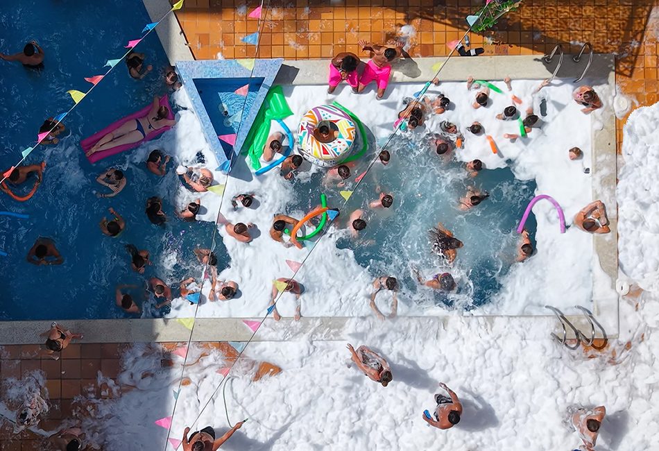 Schaumparty im Hotel Caribe