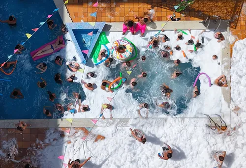 Schaumparty im Hotel Caribe