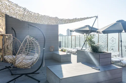 Dachterrasse auf dem Partyclub Caribe